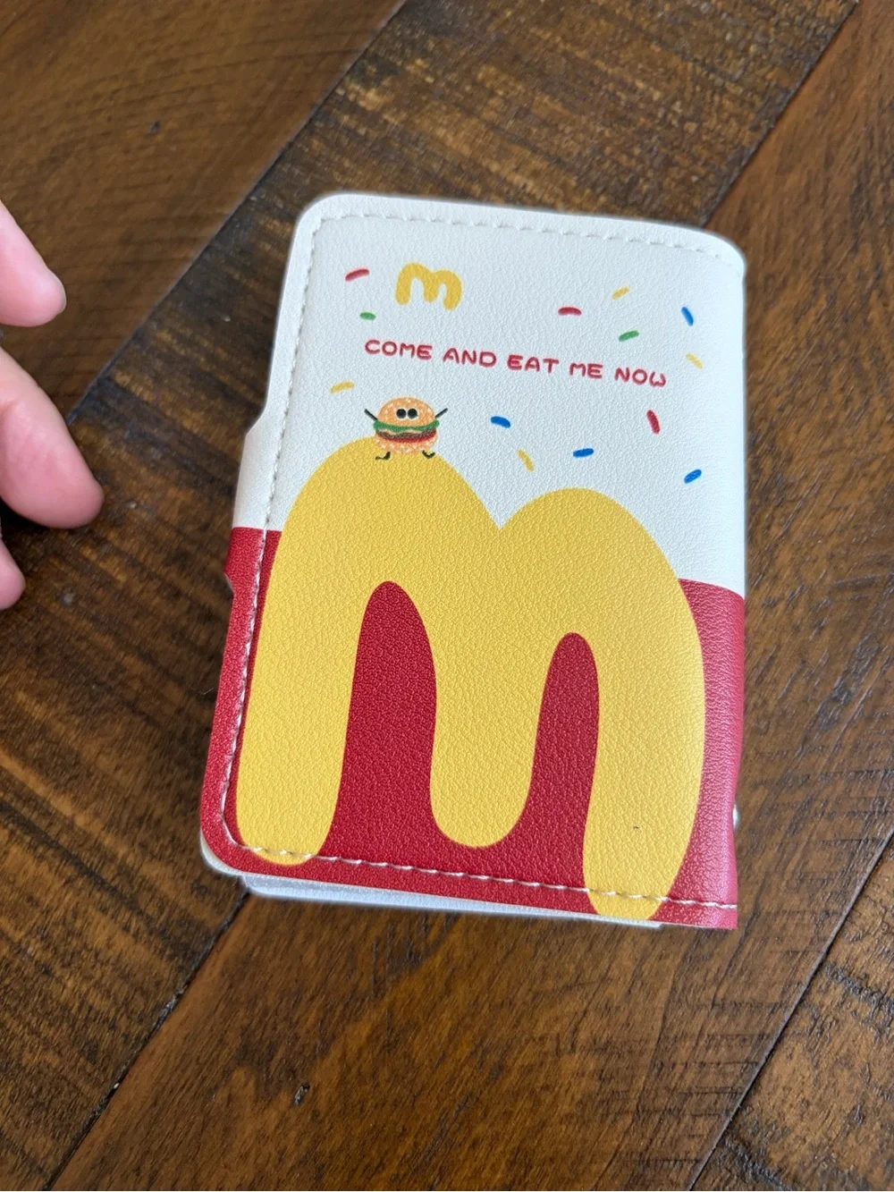 Mc-style Red & Yellow Wallet Phone Case - Fun Cartoon Design